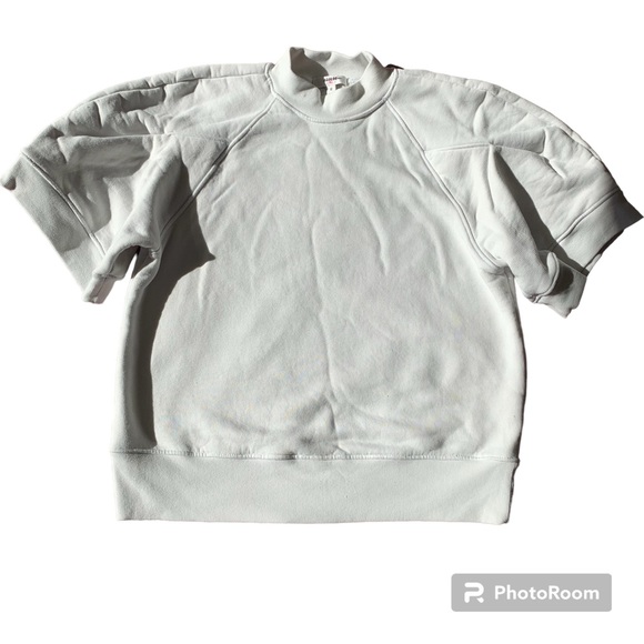 AGOLDE The Round Shoulder Half Sleeve Box Sweatshirt Womens Size Medium Heather - Picture 7 of 13